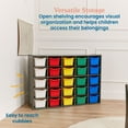 thumbnail image 4 of ECR4Kids Streamline 25 Cubby Tray Cabinet with 25 Scoop Front Storage Bins, 5x5, Grey Wash, Assorted, 4 of 9