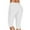 White, variant on Women'S Cropped Leggings Sports Yoga Pants Running Fitness Yoga Leggings Slim-Leg All-Match Bottoms Blue XL