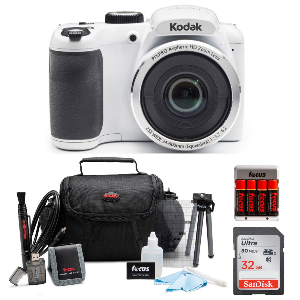 KODAK PIXPRO AZ252 Astro Zoom Digital Camera (White) bundle Walmart