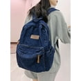 thumbnail image 4 of Deago Vintage Denim Backpack for Women Men Jeans Laptop Backpack Retro Aesthetic Rucksack for College Travel Work (Navy), 4 of 9