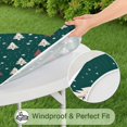 thumbnail image 5 of Dark Green Christmas Tree Pattern Round Fitted Tablecloth with Elastic Edge,Dining Table Cover Waterproof,Outdoor Round Tablecloth for Camping,Dining,Indoor and Outdoor, 5 of 7
