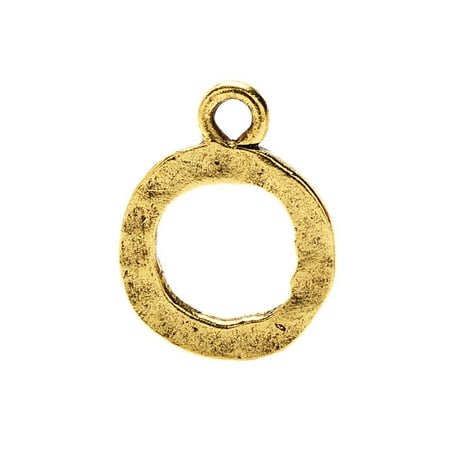 - Nunn Design Toggle Clasp, Hammered Toggle Ring 17.1mm, 1 Piece, Antiqued Gold