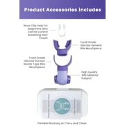 Breathing Exercise Device,Breathers Trainers Exerciser with Adjustable Inspiratory/Expiratory Vibration Fitness for Wellness (Purple)