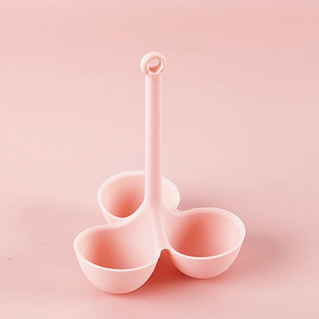 Rosa Silicona Escalfador Huevo Cocido Sartén para microondas Escalfador de huevos Fácil Cocedor de huevos Escalfador de huevos Cocedor de huevos de silicona para sartenes