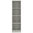 thumbnail image 2 of vidaXL 4-Tier Book Cabinet Concrete Grey 40x24x142 cm Engineered Wood, 2 of 4