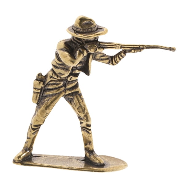 Estatua de vaquero occidental Feng Shui, figura decorativa de latón, escultura de vaquero para Estilo A