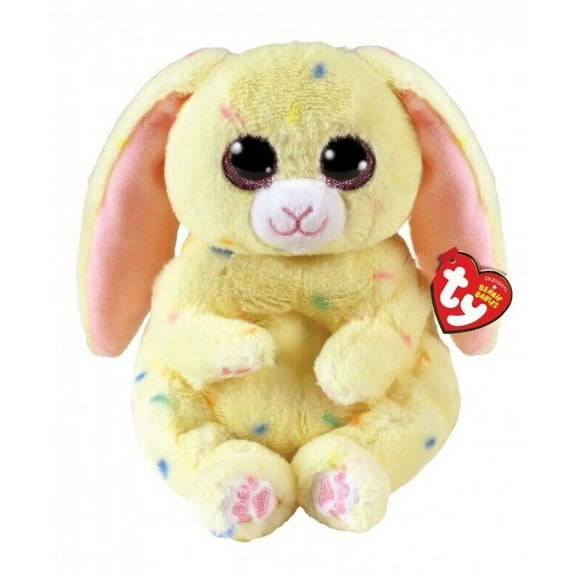 TY Beanie Baby (Beanie Bellies) - Easter 2022 - SPRING the Yellow Easter Bunny Rabbit (6" Plush) ONE BONUS RANDOM ERASER