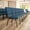 Blue Fabric/Gold Vein Frame, variant on Flash Furniture 18.5''W Stacking Church Chair in Beige Fabric - Copper Vein Frame