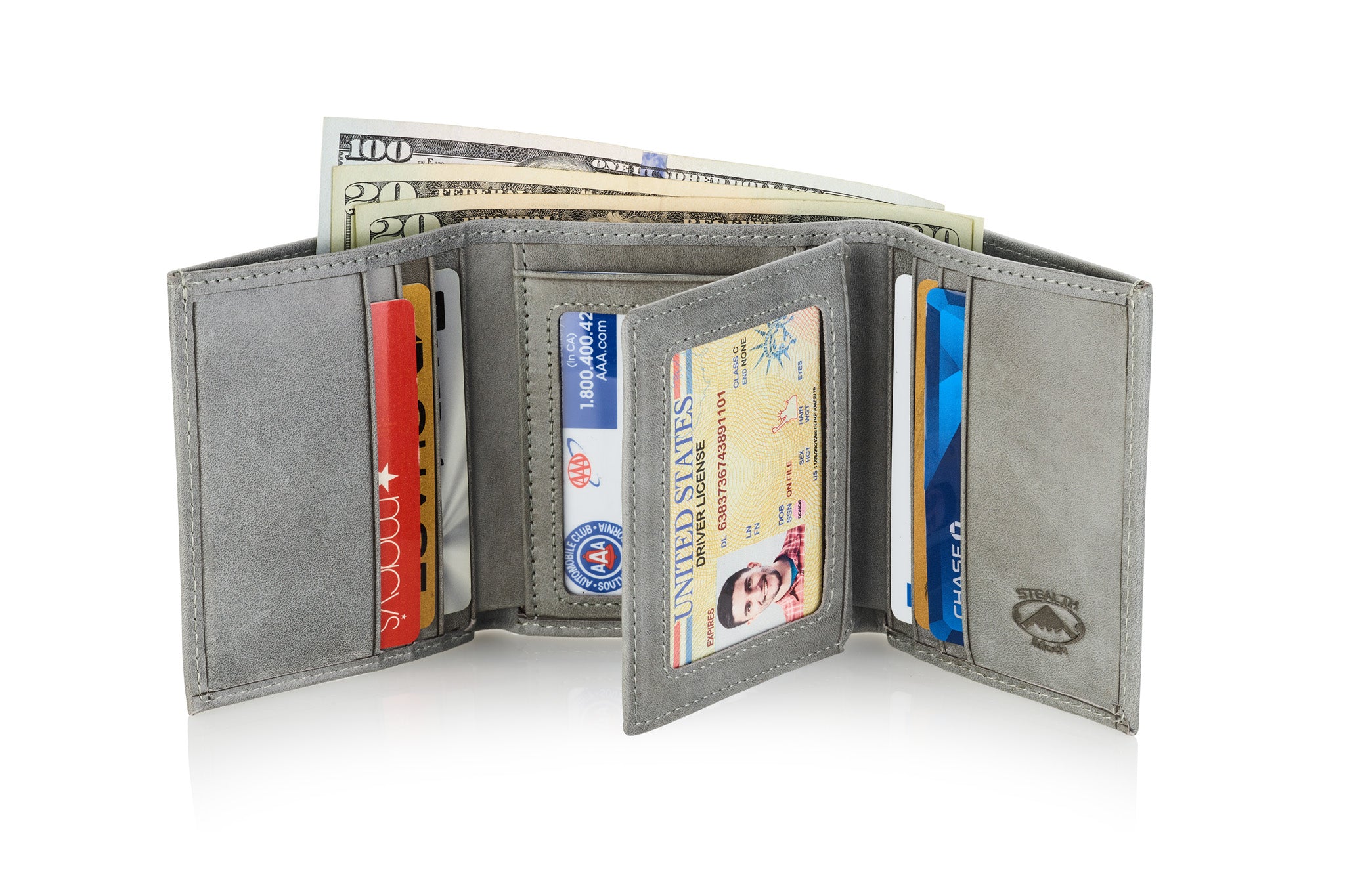 Stealth Mode Leather Trifold RFID Wallet For Men