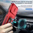 thumbnail image 6 of Casetego Phone Case for iPhone 15 Plus with Support Car Holder Sliding Window Shockproof Protective Phone Cover,Red, 6 of 7