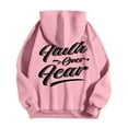 thumbnail image 6 of PMVFHDE Mens Hoodies Winter Fashion Letter Print Casual Daily Loose Fit Long Sleeve Pullover Sweatshirt Top Pink,L, 6 of 7
