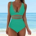 thumbnail image 2 of Atogsazn Bikini Sets for Women High Waisted Two Piece Swimsuit Bathing Suit Bikinis Outfit Clothes 02-Mint Green M, 2 of 4