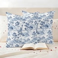 thumbnail image 3 of Blue Garden Forest Outdoor Waterproof Pillow Covers, Modern Art Vintage Nature Rock Decorative Square Throw Pillowcase Sofa Cushion Sham for Patio/Couch/Chair, 26"x26" 2 Pack, 3 of 8