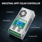 PowMr 60 amp MPPT Solar Charge Controller 48V 36V 24V 12V Auto - Max 160VDC Input, LCD Backlight Solar Charge Controller for Vented Sealed Gel NiCd Lithium Battery【Software Update Version】