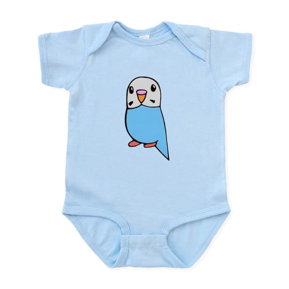 CafePress - Cute Blue Budgie Infant Bodysuit - Baby Light Bodysuit, Size Newborn - 24 Months
