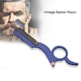 thumbnail image 3 of Vintage Barber Straight Edge Razor with Easy Blades Replacement Mechanism Beard Shaving Blue, 3 of 6