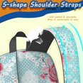thumbnail image 5 of Pioneer Flower Floral Print Pattern 17" School Backpacks for Teens,Waterproof Oxford Fabric,S-Shape Padded Straps for School,Travel,Hiking,Camping, 5 of 5