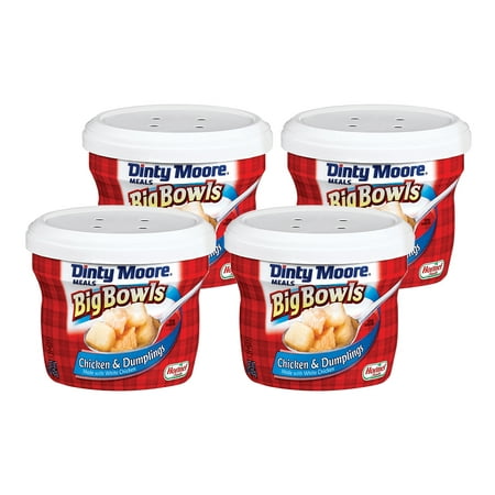 (4 Pack) Dinty Moore Big Bowls Chicken & Dumplings 15 oz Microwave (Best Healthy Microwave Meals)