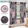 thumbnail image 3 of 2 Panels Set Blackout Curtains Thermal Insulated Sun Protection Room Darkening Drapes for Bedroom Pink with Gold Butterfly, 3 of 5