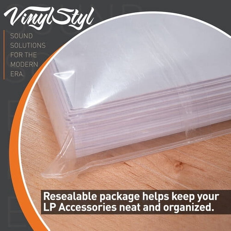 Premium 4Mil Vinyl Record Outer Sleeves - 50 Pack For 12" LPs, Slim Fit Archival Quality