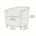 thumbnail image 5 of AIGIA Stretch Tub Chair Covers 1-Piece Club Chair Slipcover Soft Jacquard Barrel Chair Cover Armchair Slipcovers for Living Room, 5 of 9
