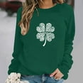 thumbnail image 6 of Craaazy Women's St Patricks Long Sleeve Shirts Round Neck Green Comfy Shamrock Tops, 6 of 6