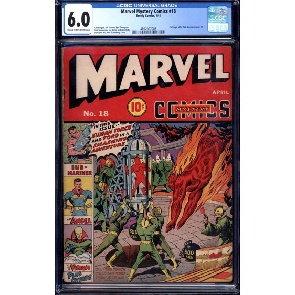 Collectible Marvel Mystery Comics #18 - CGC 6 Comic Book