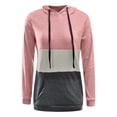 thumbnail image 5 of HAPIMO Women's Fashion Hoodie Sweatshirt T-Shirt Clothes for Women Striped Color Block Tops Pockets Drawstring Pullover Cozy Casual Sweatshirt Long Sleeve Blouse Pink XXL, 5 of 7
