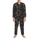 thumbnail image 3 of Balery Colorful Palms Pijama para Hombre de Dos Piezas con Manga Larga, Conjunto de Dormir y Descanso Suave con Bolsillos-X-Large, 3 of 7