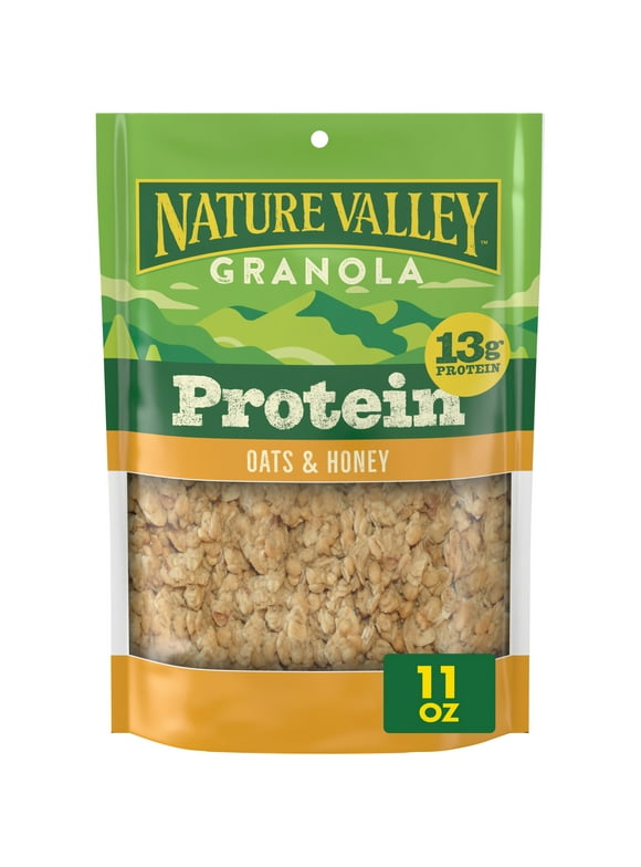 Nature Valley Protein Granola, Oats and Honey, Resealable Bag, 11 OZ