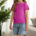 thumbnail image 2 of AWZXDE Girls'Casual Blouse with Back Bow Detail,Cute & Comfy Top for Kids Fashion Purple,4-5 Years, 2 of 7
