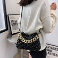 thumbnail image 3 of PENGXIANG Sacs à Main Plissés Mode pour Femmes Chaîne en Cuir Sacs Messager (Noir), 3 of 9