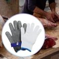 thumbnail image 4 of Guante resistente a cortes, 5 de protección, acero inoxidable, cómodo, para carpintería, para uso alimentario, para pesca y carnicería. L, 4 of 6