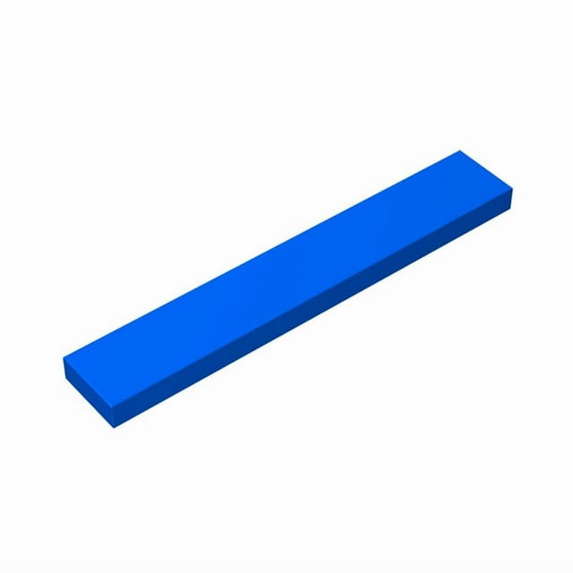 Lot 6636 Smooth Flat Tile 1x6 Thin Figure Buildings Blocks Toys For Children Compatible Educational Creative Size Gift DIY MOC Blue 10PCS