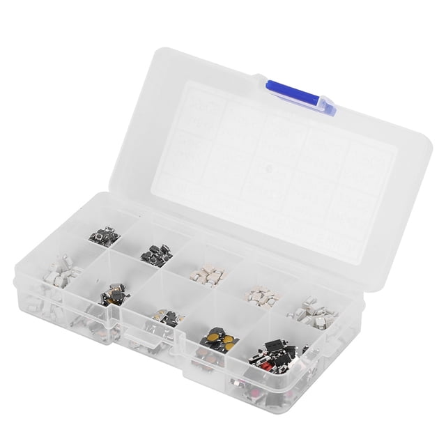 Interruptor Táctil ANGGREK 250 Piezas Kit Surtido 10 Tipos
