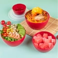 thumbnail image 5 of Set of 4 Plastic Prep Meal Bowls, Food Storage Containerswith Lids, Microwave and Dishwasher Safe, Ideal for Baking, Prepping, Cooking and Serving Food (Green), 5 of 8