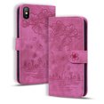 thumbnail image 5 of PU Leather Purse Cover for iPhone XS Max, Flower Embossed Flip Folio Wallet Case with Card Slots Card Holder Built-in Kickstand and Magnetic Clasp Protective Case for iPhone XS Max(6.5 inch),Rose, 5 of 8