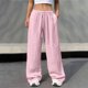 thumbnail image 5 of TaTaai Spring Autumn Solid Color Women Straight Leg Pants Elastic Waist Pocket Design Machine Washable No Fading Versatile Casual Daily Full Length Trousers Gift, 5 of 9