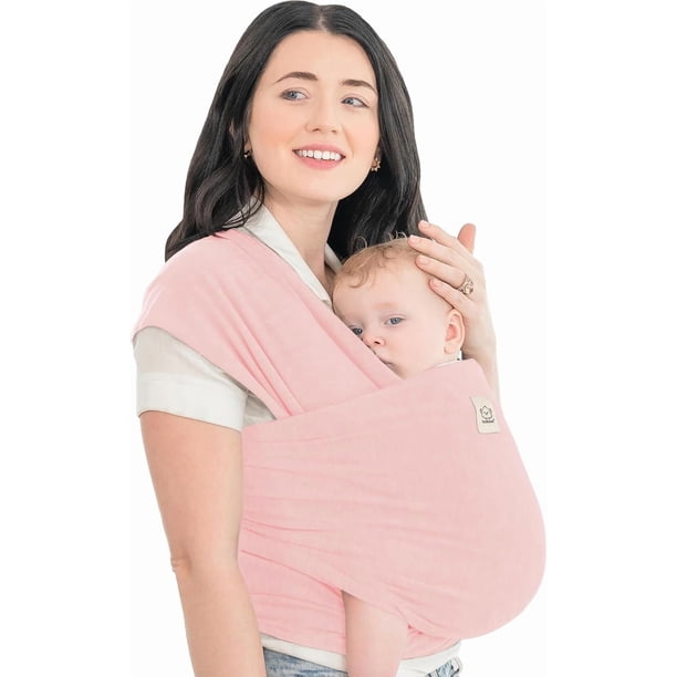 KeaBabies Portabebés envoltura - Todo en 1 Portabebés original para bebé de recién nacido a niño pequeño, fácil de usar, vinculación sin manos, ligero, envoltura para bebé transpirable (Rosa