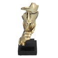 thumbnail image 1 of El silencio es una estatua de pensador dorado, el silencio es una decoración de escritorio de oficina dorada, estatuilla abstracta que mantiene el silencio, tecnología innovadora, 1 of 8