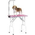 thumbnail image 1 of PawHut Foldable Pet Grooming Table for Dogs Cats Non-slip Surface, Pink, 1 of 10
