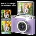 thumbnail image 4 of Student Digital Camera 2.4 Inch Flip Screen Autofocus 8X Zoom 48MP 1080P HD Portable CCD Camera Night Vision Face Detection Selfie Beauty Built-In Mic Rechargeable for Kids Teens, 4 of 5