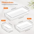 thumbnail image 3 of Lifewit 6 Pcs Large Bathroom Drawer Organizers, 3 Sizes Clear Plastic Storage Organizer Trays for Make Up, Kitchen Utensils, Vanity Accessories in Bathroom/Office/Dresser Organization, 3 of 8