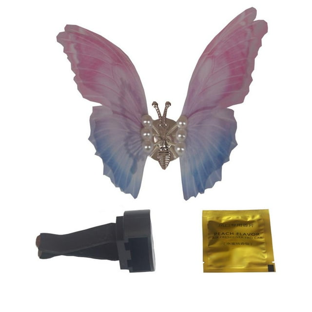 Fluttering Wing Butterfly Car Diffuser Vent Clip,Funny Fluttering Wing Butterfly with Fragrance Pads,Fun Car Dashboard Decorations Desktop Ornaments Gifts