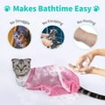 thumbnail image 2 of Olurrsia Cat Bathing Bag Anti-Bite and Anti-Scratch Cat Grooming Bag for Bathing, Nail Trimming, Medicine Taking,Injection,Adjustable Multifunctional Breathable Restraint Shower Bag(Green), 2 of 7