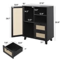 thumbnail image 7 of STARY Sideboard Buffet Cabinet, Accent Cabinet with Drawers and Adjustable Shelf for Kitchen, Living Room, Entryway, Black, 7 of 7