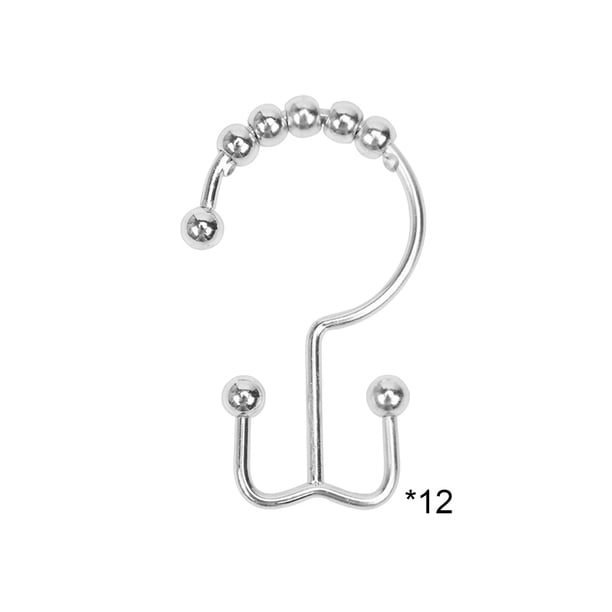 Ganchos de Cortina de Ducha Anillo de Gancho de Cortina de Baño 12 Piezas Hierro