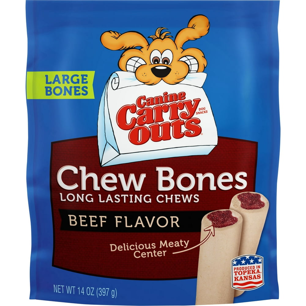 Canine Carry Outs Chew Bones Beef Flavor Dog Snacks, 14Ounce Walmart