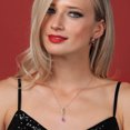 thumbnail image 4 of 925 Silver and 10K Yellow Gold Pink Created Sapphire and White Lab Grown Diamond Pendant Necklace for Women | 0.99 Cttw | Gemstone September Birthstone | Pear Shape 8X5MM | With 18 inch Chain, 4 of 6