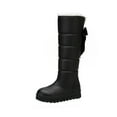 thumbnail image 2 of OKBOP Womens Heeled Knee-High Boots-Girls Boots Snow Boots Christmas Causal Winter Boots for Women Black, 2 of 9